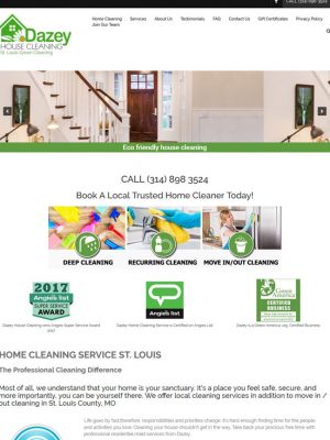 Dazey House Cleaning Website by Saintlouismetropages.com