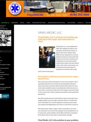 Vinyl Medic.com Website by Saintlouismetropages.com